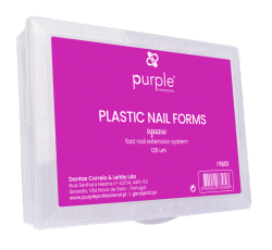 Purple Plastic Square Nail Forms ( 120uni)